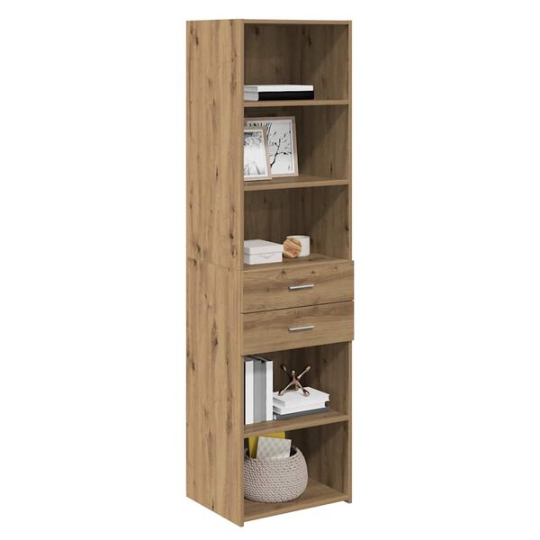 vidaXL Highboard Umjetnički hrast 50 x 42,5 x 185 cm Konstruirano drvo
