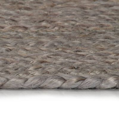 vidaXL Ručno rađeni tepih od jute okrugli 240 cm sivi