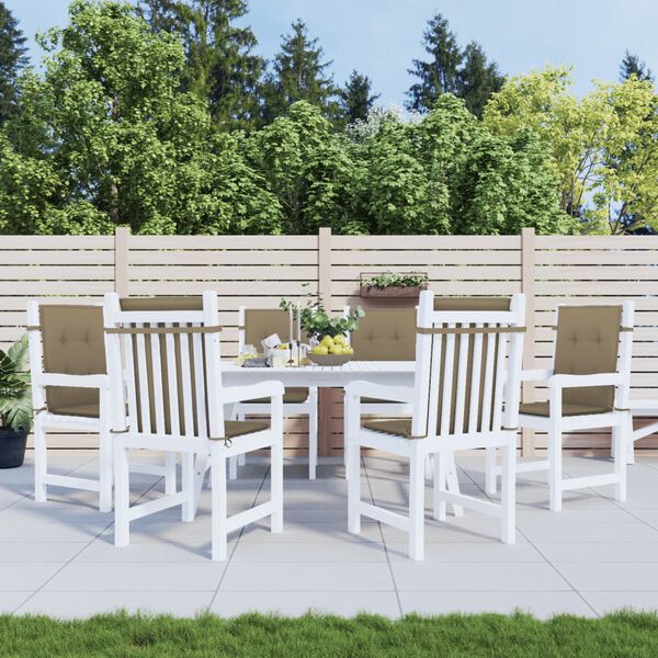 vidaXL Jastuci za stolice 6 kom pro&scaron;arano smeđesivi 100x50x4cm tkanina