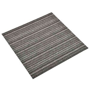 vidaXL Tepih 20 kom. Prugasta antracit 50 x 50 cm 100% Polipropilen