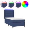 vidaXL Krevet box spring s madracem LED plavi 80 x 200 cm od tkanine