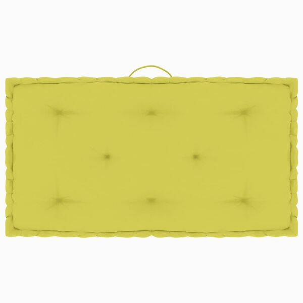 vidaXL Paletni podni jastuci 7 kom zelena boja jabuke pamučni