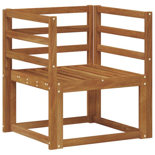 vidaXL Vanjski kauč Čvrsto drvo akacije Prirodna