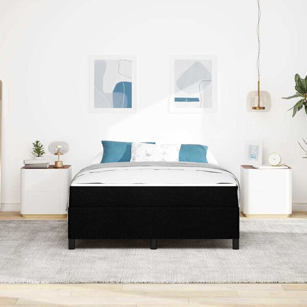 vidaXL Krevet s opruga kutije Crna 160 x 200 cm tkanina