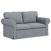 vidaXL Sofa 2 pcs Svijetlo siva 155 x 82 x 80 cm tkanina