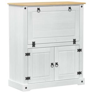 vidaXL Ormar za vino Bijelo 97 x 45 x 114 cm Čvrsto borovo drvo