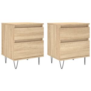 vidaXL Noćni ormarići 2 kom boja hrasta 40x35x50 cm konstruirano drvo