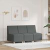 vidaXL Modularna sofa bez naslona 3 pcs Tamno siva 55 x 74 x 82 cm