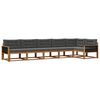 vidaXL Set vanjskih sofa 6 kom. Prirodna i antracit