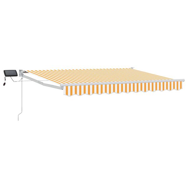 vidaXL Ručna zlačivna tenda s LED diodama 3,5 x 2,5 m