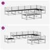 vidaXL Set vanjskih sofa 8 pcs Prirodna Čvrsto drvo akacije