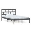 vidaXL Okvir za krevet od masivne borovine sivi 120 x 200 cm