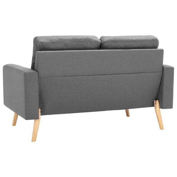 vidaXL 2-dijelni set sofa od tkanine svjetlosivi