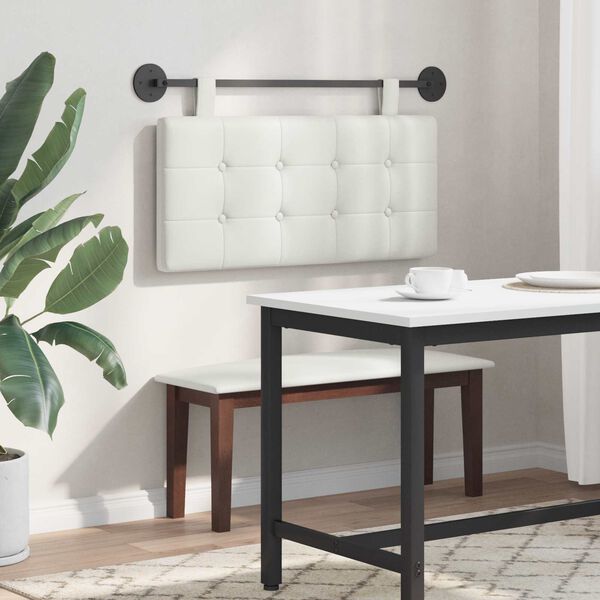 vidaXL Držeće uzglavlje Zidne Bijeli 100 x 55 x 5 cm Lažna koža