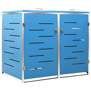 vidaXL Spremi&scaron;te za dvije kante za smeće 138 x 77,5 x 115 cm čelično