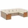 vidaXL 9-dijelni set vrtnih sofa od poliratana s jastucima sivi