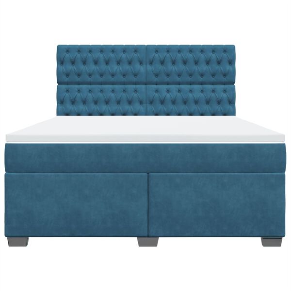 vidaXL Krevet s oprugama i madracem plavi 180x200 cm bar&scaron;unasti