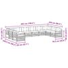 vidaXL Setovi sofa 10 pcs Prirodna i krem Čvrsto drvo akacije
