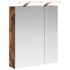 vidaXL Kupaonski ormar s ogledalom Dimljeni hrast 60 x 14,5 x 70 cm