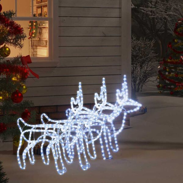 vidaXL Figure božićnih sobova 3 kom hladne bijele 60 x 30 x 60 cm