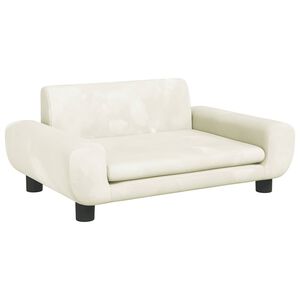 vidaXL Dječja fotelja krem 70 x 45 x 33 cm bar&scaron;unasta