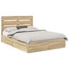 vidaXL Krevet s od storage Sonoma hrast 140 x 200 cm Konstruirano drvo