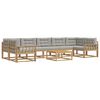 vidaXL Set vanjskih sofa s jastukom 6 pcs Bijela i svjetlosiva