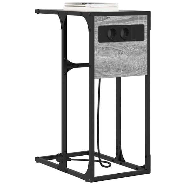 vidaXL Noćni ormar Siva Sonoma 41,5 x 26 x 60,5 cm Konstruirano drvo