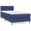 vidaXL Krevet s oprugama i madracem plavi 90 x 190 cm od tkanine
