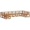 vidaXL Set vanjskih sofa 10 pcs Prirodna Čvrsto drvo akacije