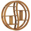 vidaXL Zidne police Yin Yang 80 x 17,5 x 80 cm od masivne tikovine