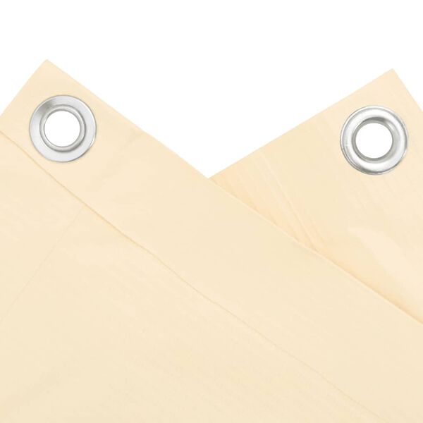 vidaXL Balkonski zaslon za privatnost krem 700 x 120 cm PVC