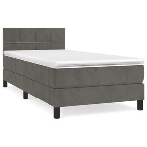 vidaXL Box spring krevet s madracem tamnosivi 80 x 200 cm bar&scaron;unasti