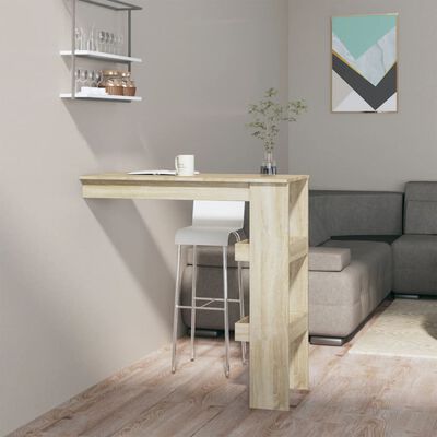 vidaXL Zidni barski stol boja hrasta 102x45x103,5 cm konstruirano drvo