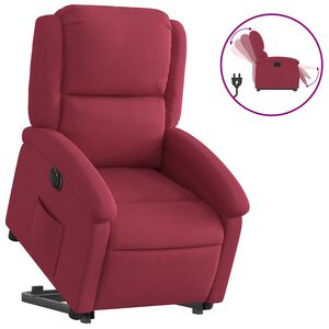 vidaXL Električni naslonjač na podizanje boja vina bar&scaron;unasti