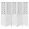 vidaXL Sobna pregrada s 5 panela bijela od masivnog drva paulovnije