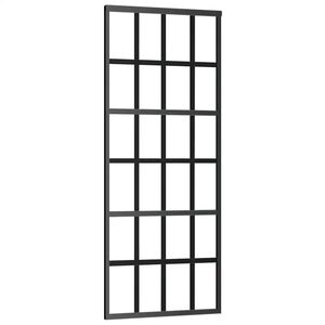 vidaXL Klizna vrata od stakla ESG i aluminija 76 x 205 cm crna
