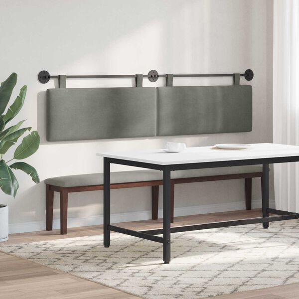 vidaXL Držeće uzglavlje Svijetlo siva 210 x 55 x 5 cm Kordura tekstil