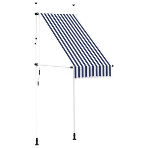 vidaXL Tenda na ručno uvlačenje 100 cm plavo-bijela prugasta