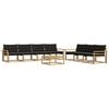 vidaXL Set vanjskih sofa 8 pcs Bijela i crna