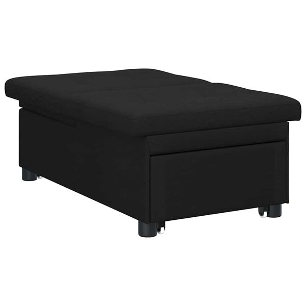 vidaXL Krevet-sofa na razvlačenje Crna 194 x 50 x 82 cm tkanina