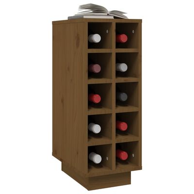 vidaXL Ormarić za vino boja meda 23 x 34 x 61 cm od masivne borovine
