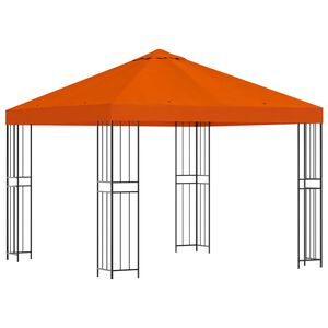 vidaXL Gazebo 3 x 3 m Narančasta Poliester i čelik 190 gsm