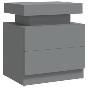 vidaXL Noćni ormarić sivi 45 x 35 x 52 cm od konstruiranog drva