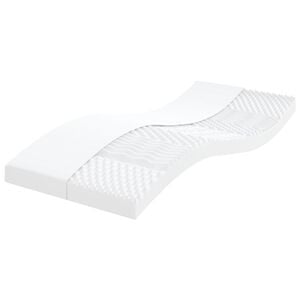 vidaXL Madrac od pjene bijeli 80 x 200 cm 7 zona tvrdoća 20 ILD