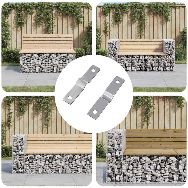 vidaXL Udarna ploča 2 pcs Srebrno 50 x 10 x 1,2 mm Željezo