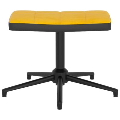 vidaXL Stolica za opuštanje s osloncem za noge boja senfa baršun/PVC
