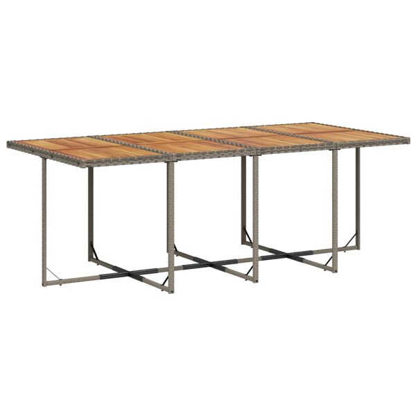 vidaXL 9-dijelni vrtni blagovaonski set sivi od poliratana