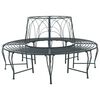 vidaXL Klupa pod drvetom 8-Broj sjedala &Oslash; 160 x 89 cm Čelik