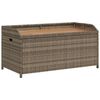 vidaXL Klupa za pohranu siva 100x50x52 cm poliratan i bagremovo drvo